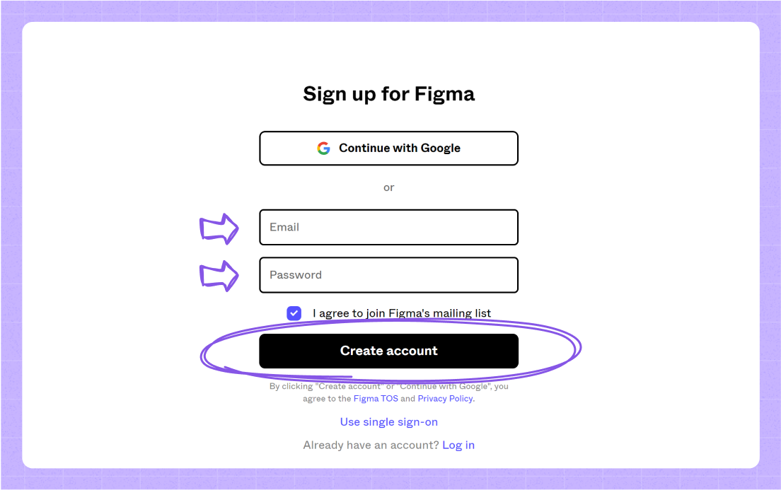 Figma online — стоврення аккаунту
