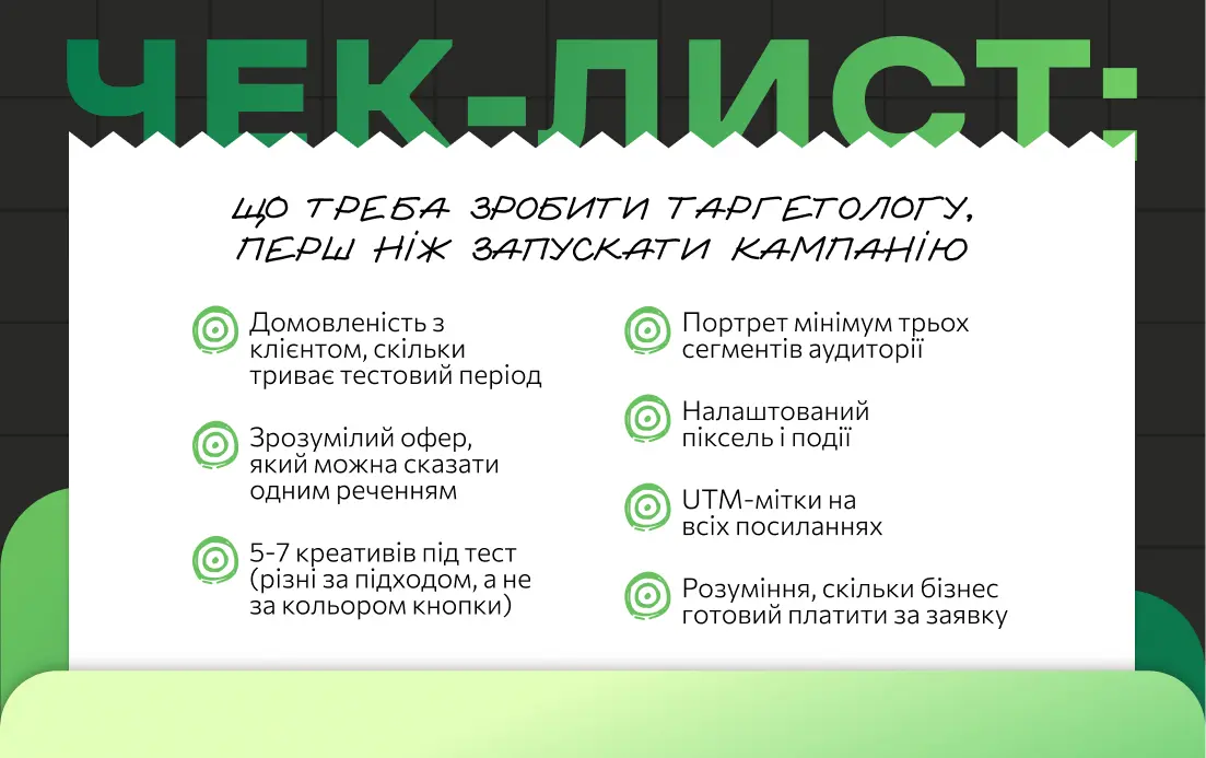 Чеклист таргетолога